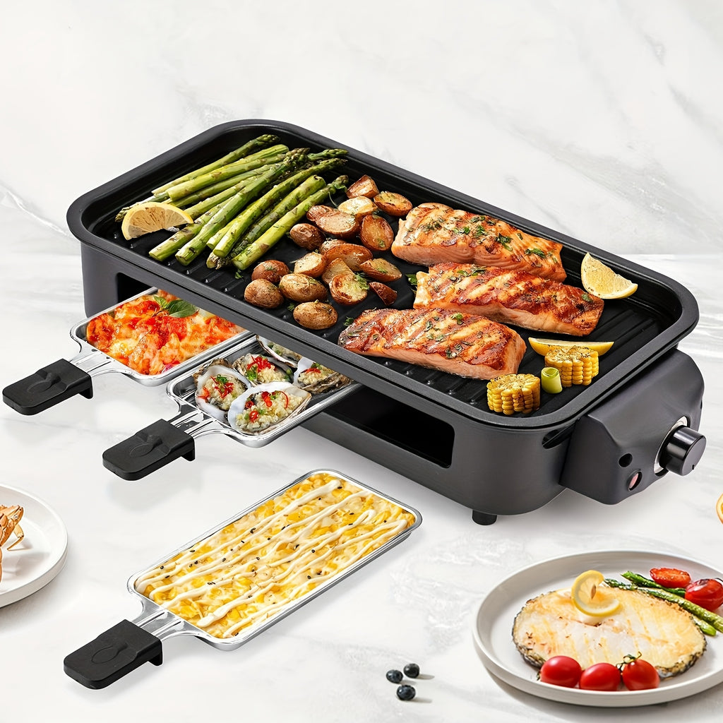 1700W Smokeless Indoor Electric Grill｜Portable Non‑Stick BBQ Griddle, Dishwasher Safe