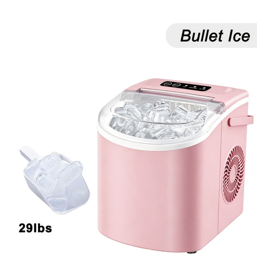 6-Minute Fast Ice Countertop Ice Maker | 26Lbs/24H Portable Ice Machine with Handle