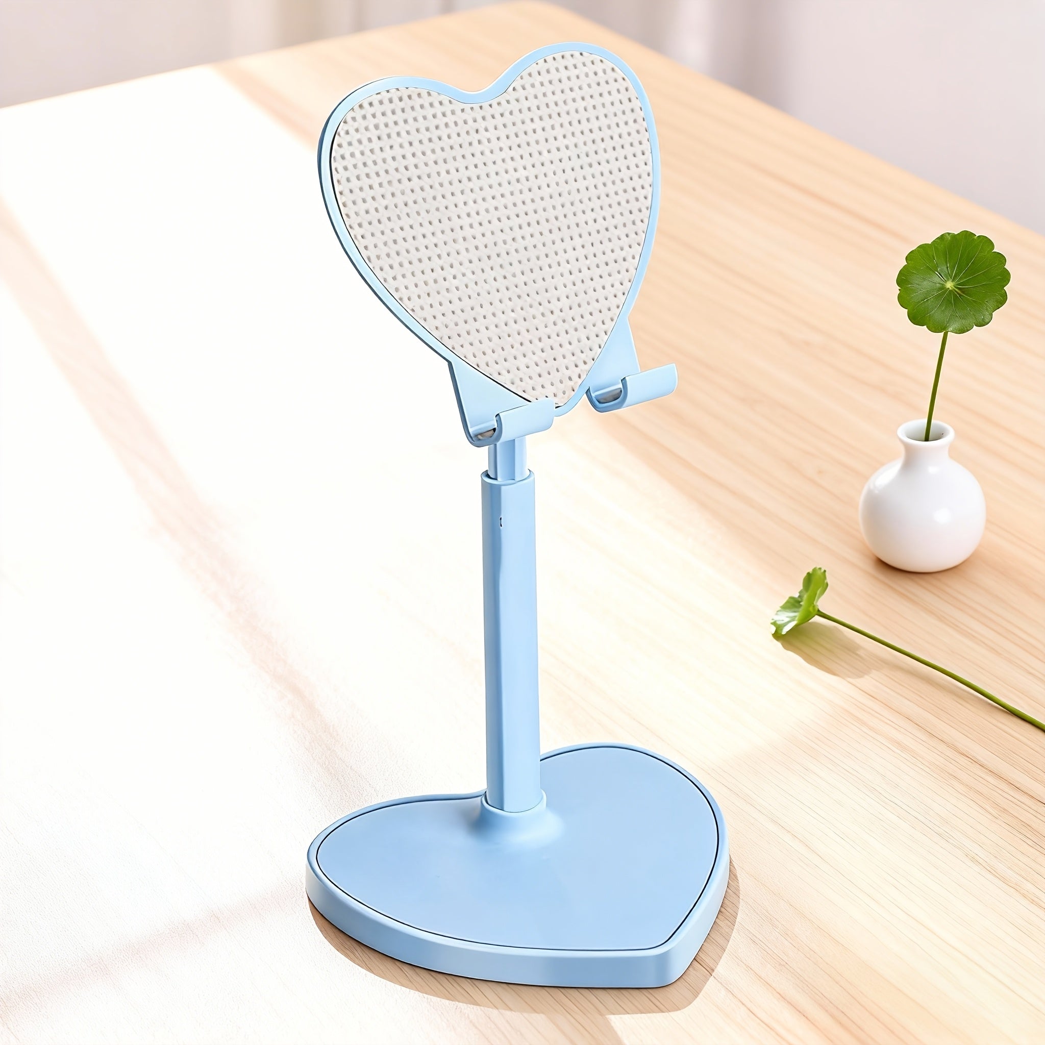[Flexible Phone Stand] Adjustable Phone Stand With Heart-Shaped Mount, Retractable Desk Cell Phone Holder, Flexible And Portable Phone/Tablet Stand Perfect For Office And Home Use, Great Gift Choice