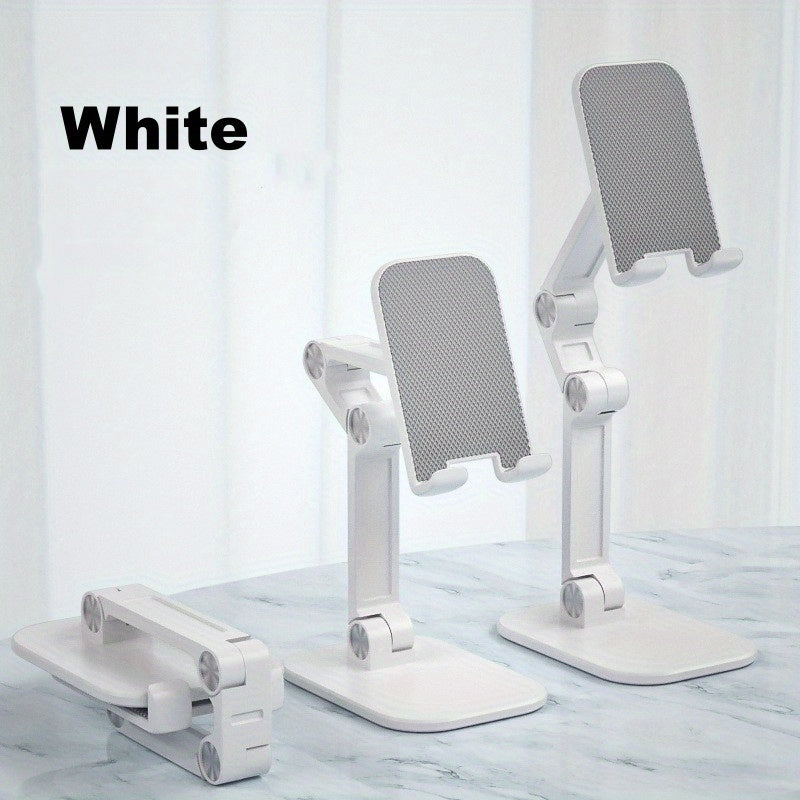 Phone Stand, Adjustable Height And Angle Foldable Cell Phone Stand Holder for Desk, Taller Iphone Stand Compatible with 4.7"-13" Smartphones Ipad Tablet, Black
